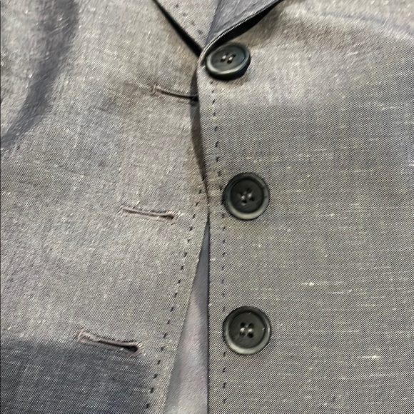 Tahari Arthur Levine Women's Linen Blend Gray Blazer size 14 - Picture 11 of 12